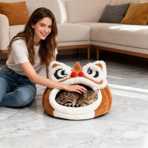 Casa túnel cómoda y cálida para gato con acabados premium para interior 7