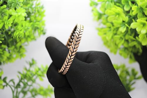 Braided Twist Eternity Handmade Oxidised Pure Copper Bangle Gift Jewelry for Men and Women3