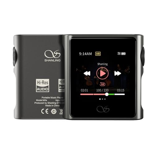 Image of SHANLING M0s MP3 Player with Bluetooth Hi-Fi Lossless Sound Music Player Portable Digital Audio Player DAP Player 1.54 inch HD Touch Lasts 10 Hours (Titanium)