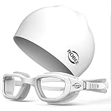 Robee Juego de gafas de natación unisex antivaho para hombres y mujeres adultos