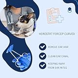 Fishing Forceps Dog Hemostat Forceps Scissors Ear Hairs Tools Locking Pliers Stud Ball Earrings Holder Dog Ear Hair Grooming Tweezers Forceps (Curved) (5 Inches) - Image 6
