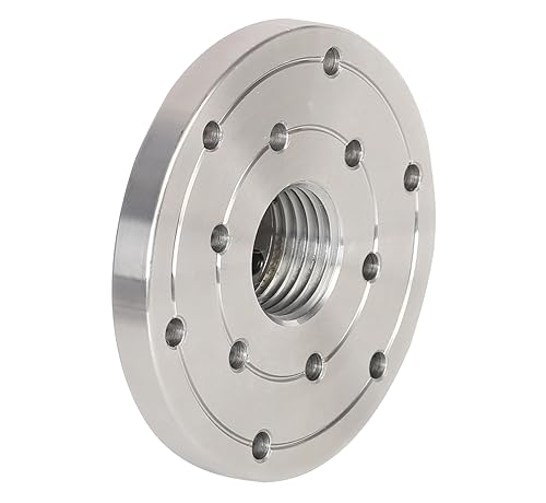 VINWOX 4" Wood Lathe Steel Faceplate, 1-1/4”x8TPI Spindle Thread Woodworking