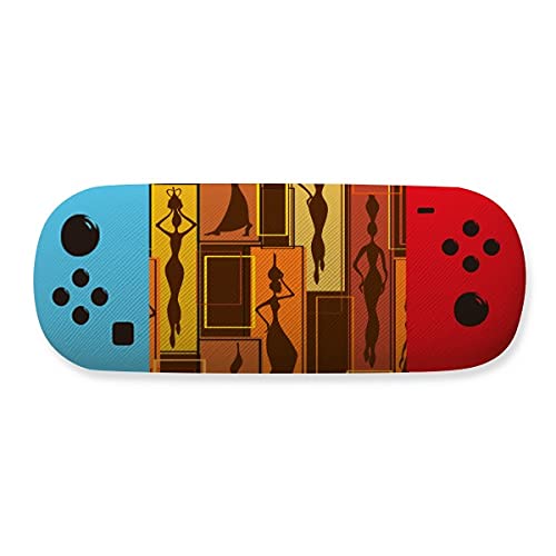 Étui de rangement pour lunettes de jeu créatif au style art aborigène d'Afrique