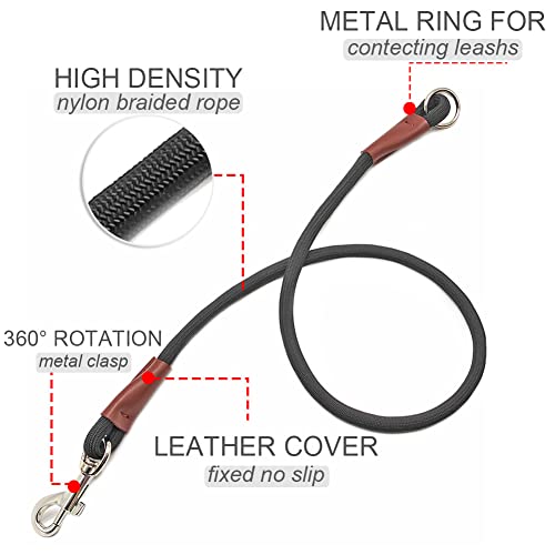 Mycicy No Handle Dog Leash 3FT / 6FT, Tether Training Leash Tie Down, Dog Extension Rope Great for Exercising, Bicycle and Outdoor, Running, Walking