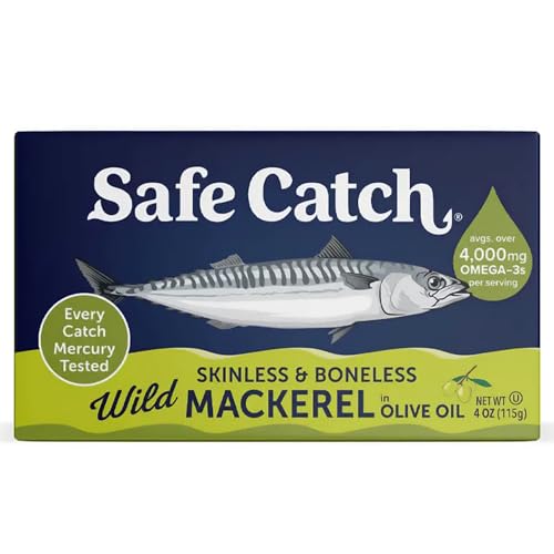 Safe Catch Canned Wild Tuna Fish, Wild Caught, Lowest Mercury, Gluten-Free, Kosher, Non-GMO, Whole30 Approved, Paleo, Keto Food, 5oz Can, 12-Pack