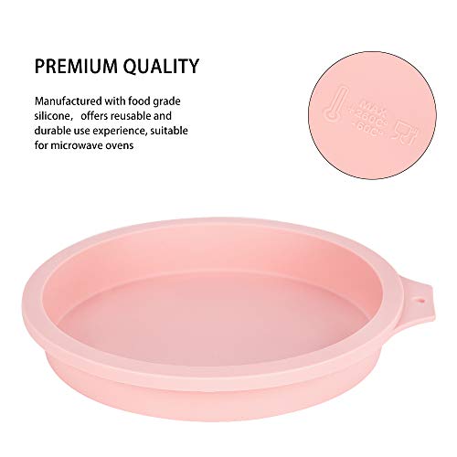 6-Inch Silicone Round Cake Pan Baking Mold, Baking Mold Diy Rainbow Cakes, Non-Stick Silicone, Pack Of 4 #TOP2
