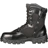 Rocky Duty Men's Alpha Force 8' Zipper Boot,Black,9 M