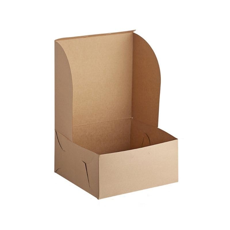 divatos kraft paper box 4x4x3 inch brown | disposal snacks storage box | ideal for ladoo laddu samosa dry fruit prasad restaurants takeaway & cloud kitchen food delivery multi use (pack of 50)