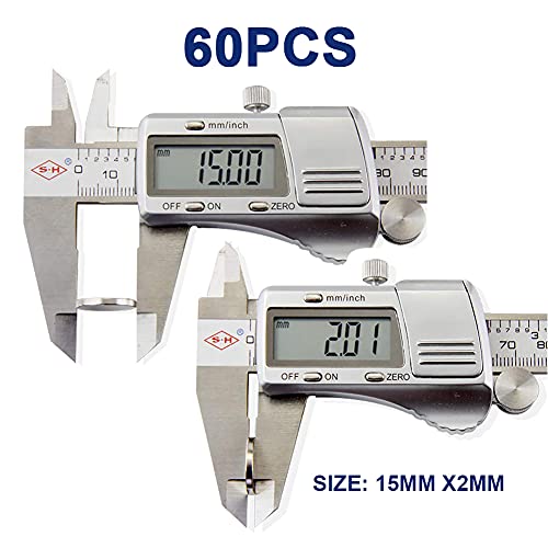 image for DIYMAG 60pcs Small Magnets, 15x2mm Small Neodymium Round Rare Earth Ma