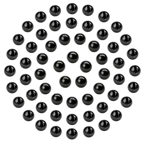 Perles fendues en tungstène pour pêche à la mouche accessoires montage nymphe 3mm noir