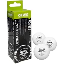 GEWO Ultra SLP Table Tennis Balls - 3 Star Table Tennis Ball Made of Plastic 40+ Without Seam - ITTF Certified Competition Balls Professional Table Tennis Balls White, 40 + mm Diameter