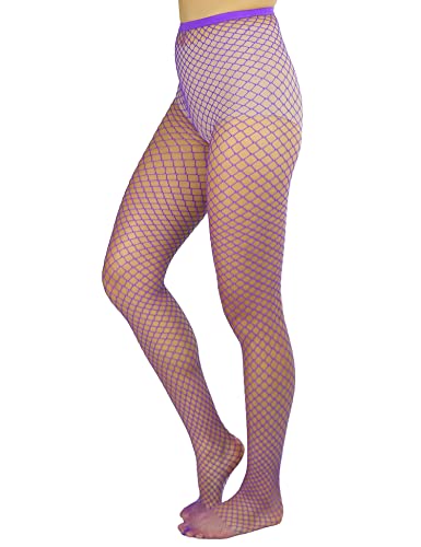 Image of Lastclream High Waisted Fishnet Tights for Women Sexy Fishnets Stockings Full Footed Fishnet Sheer Pantyhose Plus Size