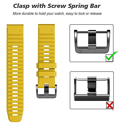 Correas de reloj de silicona para Garmin Fenix 6X Pro pulsera deportiva de recambio 3