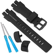 Resin Band For PROTREK PRG300 PRW3000 3100 PRW6000 PRW6100Y Mens Replacement Black Watch Strap With Connector