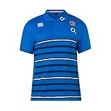 Logotipos bordados. Canterbury - Polo de Rugby Oficial de Inglaterra 18/19 de algodón, Hombre, E534270B54, Directoire Blue, Small