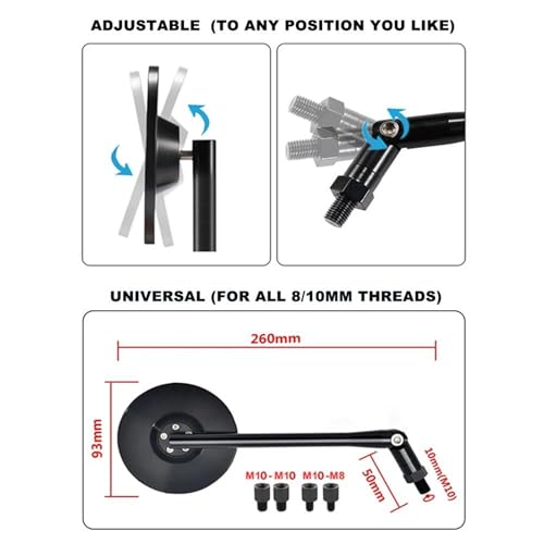 Rétroviseurs Keeway RFK 125 anti vibration pour éliminer l'angle mort - 3