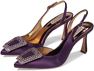 Badgley Mischka Women's ENIDA Pump, Dark Purple, 5 | Image 3