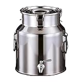 ★Seau Alimentaire Inox Facile à nettoyer et à entretenir :pot a lait inox bidon Grâce à sa surface lisse en acier inoxydable et à sa large ouverture, le nettoyage est un jeu d'enfant. Fini l'accumulation de résidus, place à une hygiène irréprochable à chaque utilisation ! Idéal pour un usage quotidien.