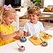 Tea Party Set for Little Girls Boys, Silicone Tea Set Toys with Teapot Cups Coasters Spoon Tray, Kitchen Accessories Pretend Play Learn & Discover Playset for Toddler