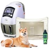 【獣医師監修】 犬・猫対応 ハイクラス 酸素発生器 ペット 酸素室 3点セット(酸素室Mサイズ) 【約5000時間連続稼働・静音設計】PSEマーク取得 MAF mini1.5