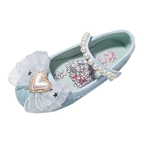 Booties for Girls Toddler Girls Kids Sandals New Summer Fashion Little Girl Princess Sandals Children Bow Show Kids for (Sky Blue, 2.5 Big Kids)3