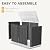 DWVO Outdoor Weather-Resistant Horizontal Storage Shed, 35 Cu Ft Capacity, Lockable and Waterproof, Suitable for Storing Garden Tools, Dark Gray