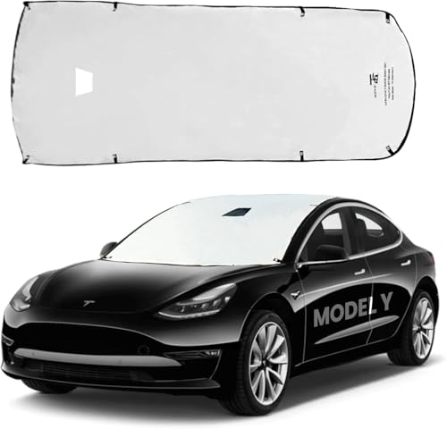 Pare-soleil extérieur Tesla Model Y protégeant pare-brise toit et lunette