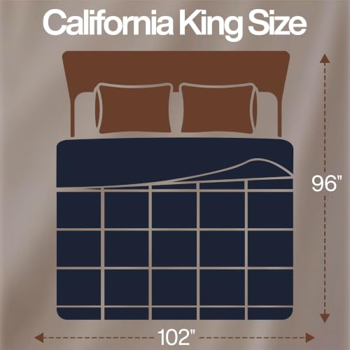 Image of Utopia Bedding California King Comforter, Duvet Insert, Navy, 96 x 102 in