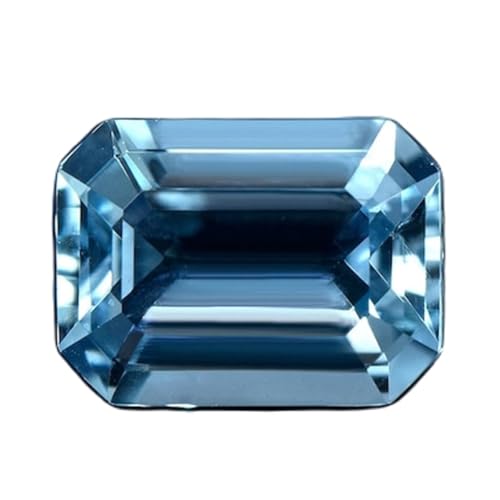 Pierre précieuse aigue-marine bleu mer 4x6 mm pour réparer ou monter une bague