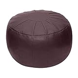 Rotot Unstuffed Pouf, Ottoman, Bean Bag Chair, Foot Stool, Foot Rest, Storage Solution or Wedding (Empty & New) (Puce, Brown)