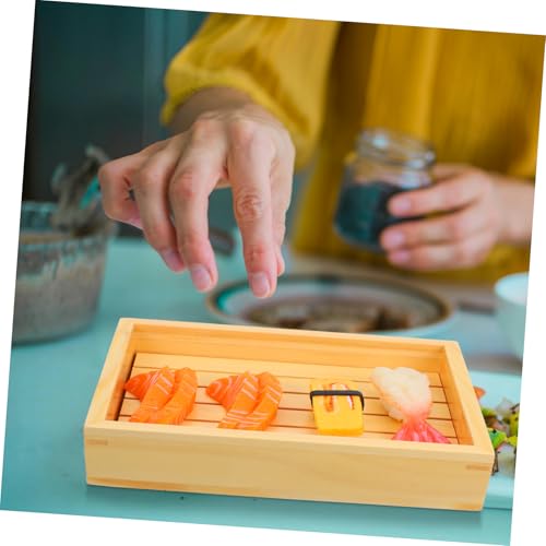 Plato de madera para sushi Cabilock bandeja para servir miniatura 5