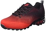 Sandic Herren Laufschuhe Turnschuhe Sportschuhe Sneaker Running Freizeit Straßenlaufschuhe Leichtgewichts Atmungsaktiv Walkingschuhe Outdoor Fitness Jogging (Schwarz Rot, Numeric_44)