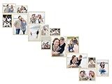 Wackadoo Bilderrahmen Set 15er gold personalisiertes Geschenk Fotodruck, Bilderwand, Hochzeitstag Familienfotos Poster mit Wunschmotiv, eigenes Foto picture frame