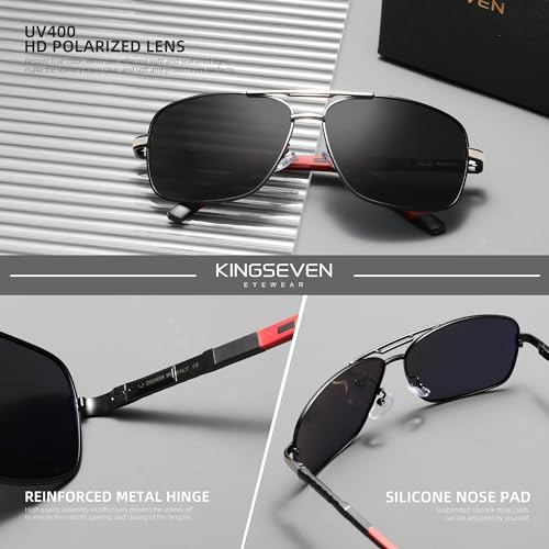 Kingseven Sonnenbrille aus Aluminium für Männer, Modell 2023