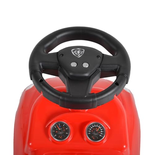 Moni Rutschauto Muse, Rutscher, Musikfunktion, Rückenlehne, Lenkrad, ab 3 Jahren, Farben:rot – Bild 7