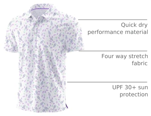 Askdeer Polo de golf para hombre manga corta rendimiento dry fit absorbe humedad camiseta casual para golf miniatura 4