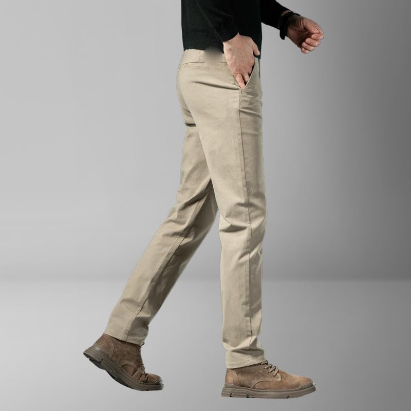 Pantalon décontracté homme automne hiver doublure polaire ample