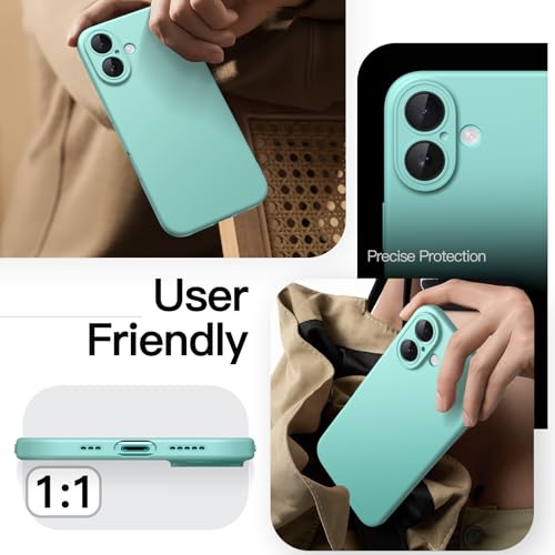 Image of JETech Slim Case for iPhone 16, Teal | Camera Lens Protection, Ultra-Thin Matte Finish, Lightweight Minimalist Cover