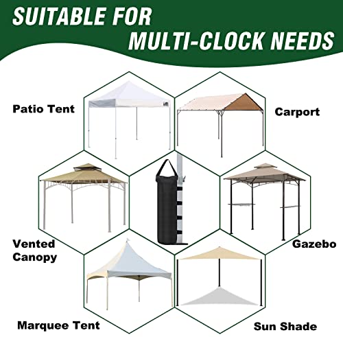 Eurmax Usa 150 Lbs Extra Large Pop Up Gazebo Weights Sand Bags For Ez Pop Up Canopy Tent Outdoor Instant Canopies,Sand Bags Without Sand, 4-Pack (Black), Premium #TOP3