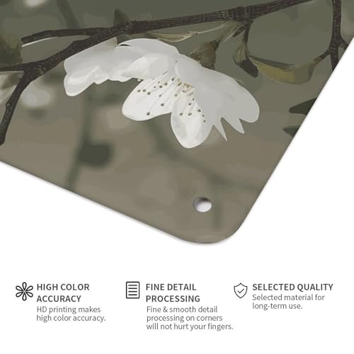 Peinture métal fleurs blanches BVNMT déco murale - 4