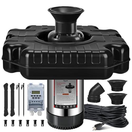 Burnvale Pond Fountain Aerator, 1HP 110V 750W Floating Pond Fountain,