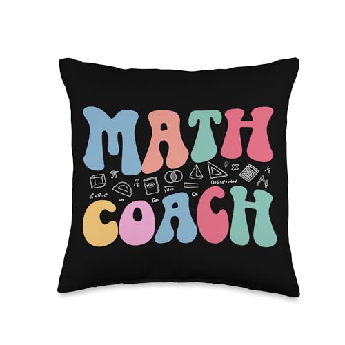 Groovy Math Coach Instructional Math Coach Mathematics Coach Throw Pillow