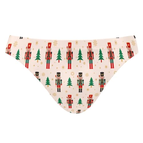 JHKKU Mens Christmas Nutcracker Swim Briefs Sexy Bikini Swimwear Quick Dry Swimsuit with Drawstring XXXL