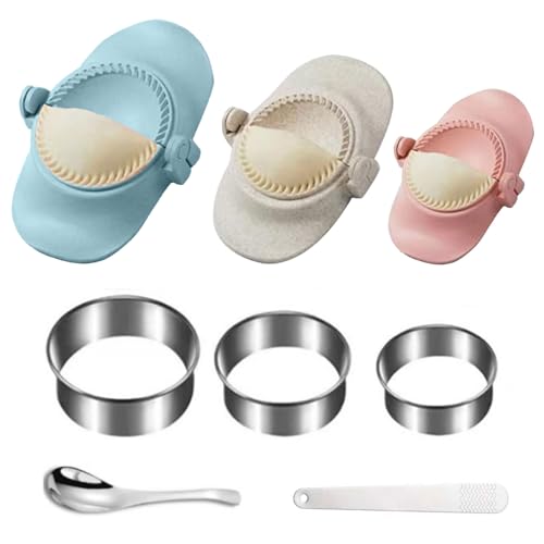 Dumpling Mold Set, Empanada Maker Press Hand Pie Molds for Baking Machine for Pierogi, Pastelitos, Calzone, Turnovers, Chinese Dumplings (4.9