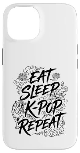 Eat Sleep K-POP ���s�[�g �؍� �^�C�K�[ �@ �A�[�g �ʔ��� �X�}�z�P�[�X iPhone 14 �p