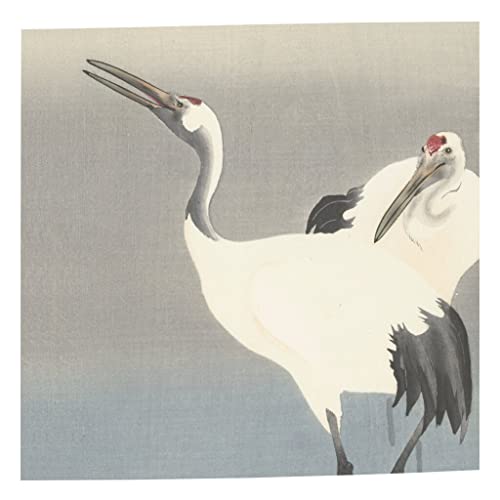 Affiche de grue du Japon style estampe traditionnelle pour décoration murale