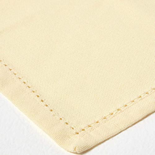 HOMESCAPES Stoffservietten Creme, 4er-Set Servietten mit Hohlsaum 45x45 cm, Tischservietten aus 100% Baumwolle, waschbar & wiederverwendbar – Ansicht 4