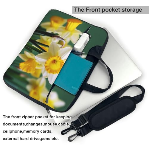 Housse ordinateur portable antichoc jonquille idéale pour le bureau - 5