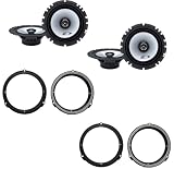 Kit 4 casse Anteriori E Posteriori ALPINE SXE-1725S da 16,5 cm per Ford C-Max 2011-2019, Focus III 2011-2020, Grand C-MAX 2011-2019 + 4 Supporti