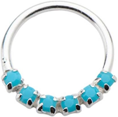 Daith Helix Nose Ring Tragus Ear Cartilage Septum Silver Silver-Tone 5/16" 18G